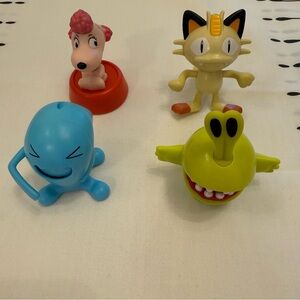 McDonald's Colorful Character Figures - Blue, Pink, Yellow, Green